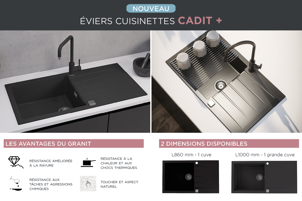 Eviers Cuisinettes CADIT + 